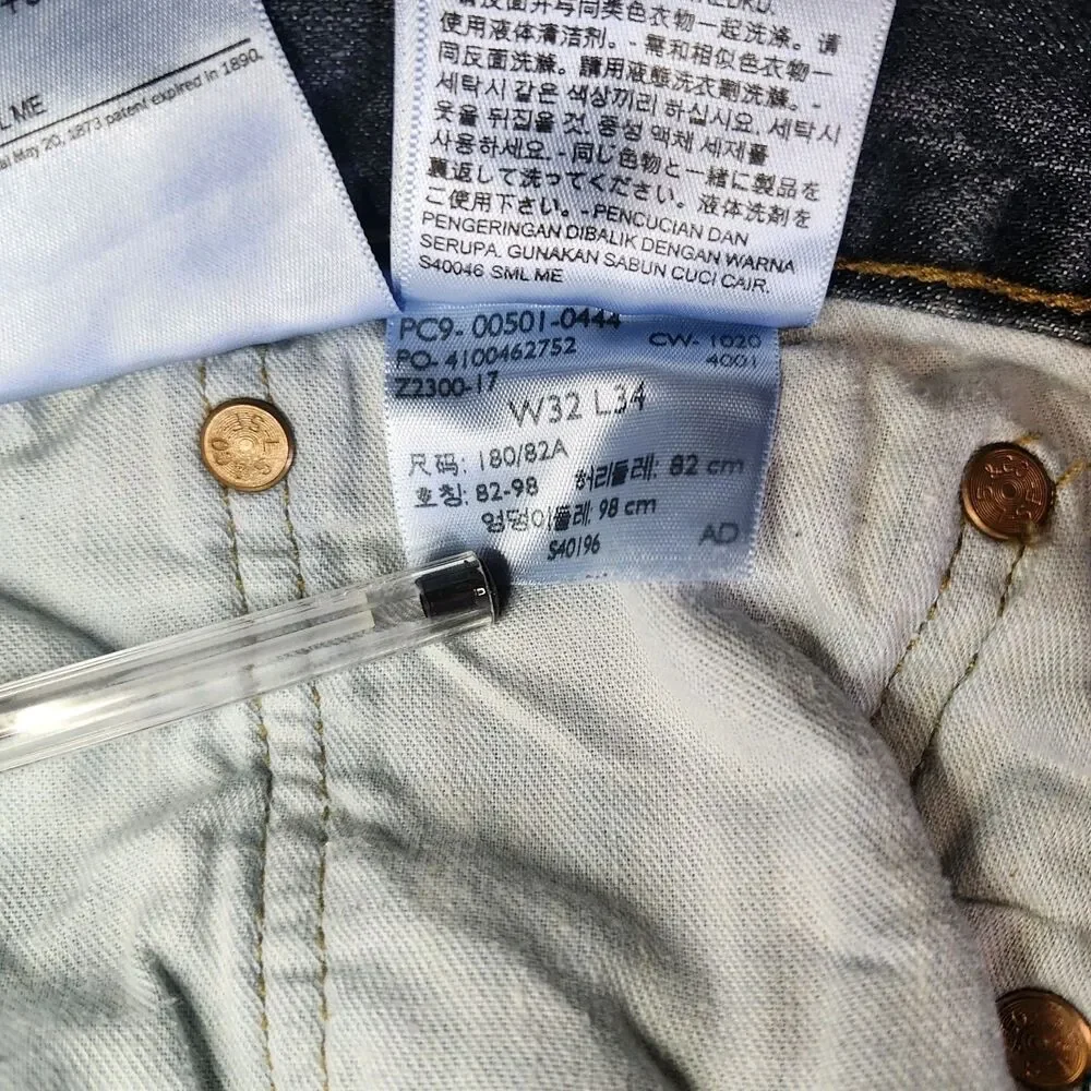 Vtg Levi's 501 Original Fit Jeans Mens 32x34 Medium Wash Denim WaterLess...